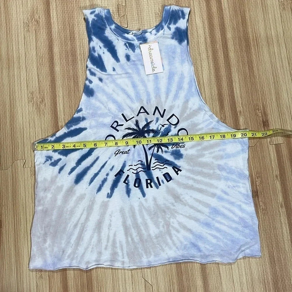 Dreamsicle NWT Tie Dye Orlando Good Vibes Muscle Tank Top Women's Size Medium - Picture 3 of 6
